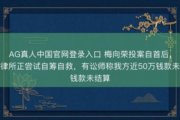 AG真人中国官网登录入口 梅向荣投案自首后，盈科律所正尝试自筹自救，有讼师称我方近50万钱款未结算