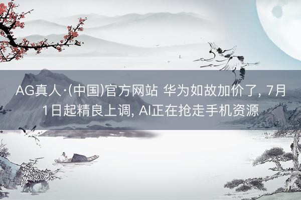 AG真人·(中国)官方网站 华为如故加价了， 7月1日起精良上调， AI正在抢走手机资源