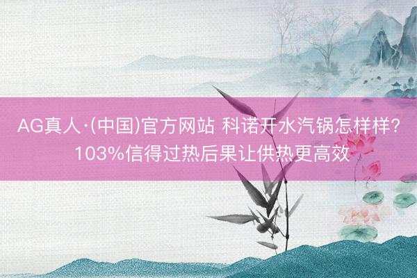 AG真人·(中国)官方网站 科诺开水汽锅怎样样? 103%信得过热后果让供热更高效